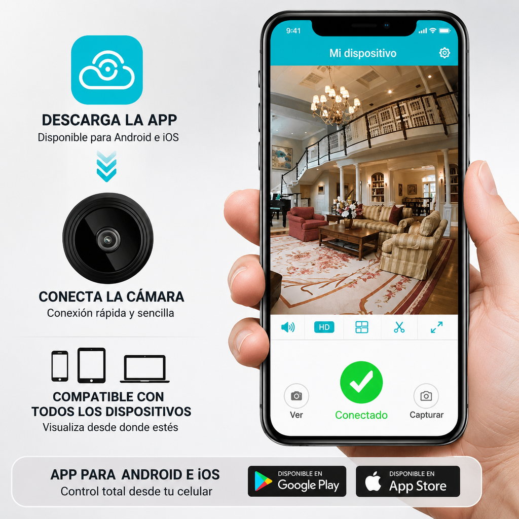NanoCam Pro™ 📹 Seguridad inteligente en la palma de tu mano