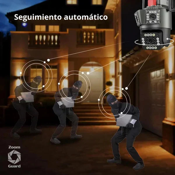 Cámara de Seguridad Triple Lente 360° PRO